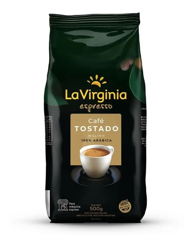 Cafe La Virginia Espresso Tostado Molido X500g Sin Tacc | MercadoLibre