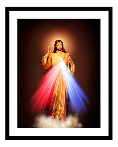 Cuadro Jesus Cristo Divina Misericordia 50x40 Cm Myc Arte 