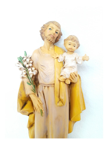 Imagen San José 16cm Pvc Importada - Santería San Juan Ocre