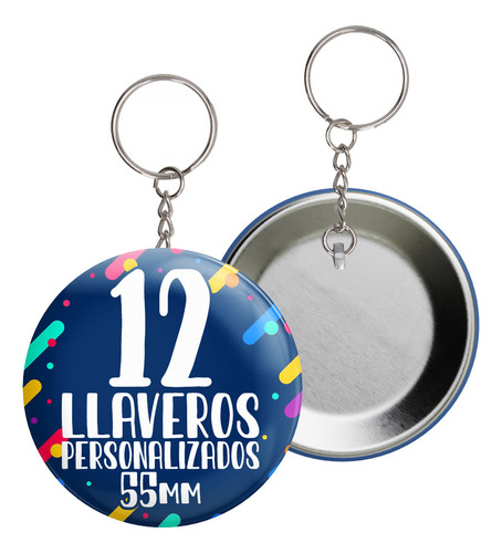 12 Pines Tipo Llavero - Diseños Personalizados - 55mm