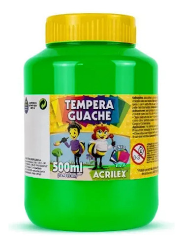 Tinta Guache 500ml Verde Folha Acrilex