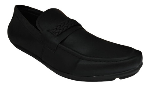 Mocasin Cesar H. Confort Antideslizante En Color Negro