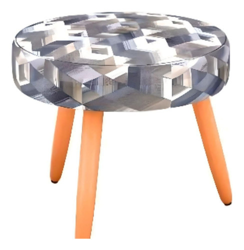 Set con 2 sillones y 1 puff con estampado Dallas Matrix, color marrón claro