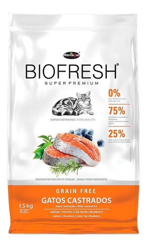 Biofresh Gatos Castrados Grain Free 7.5kg Envió Gratis Razas