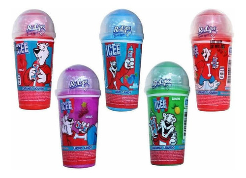 Icee Rol Lips Dulce Liquido Pack 12p Mora Azul Y Cereza 420g