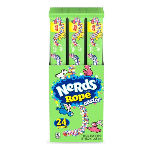 Nerds Rope Easter Candy| Porcion Individual, Envuelta Indivi