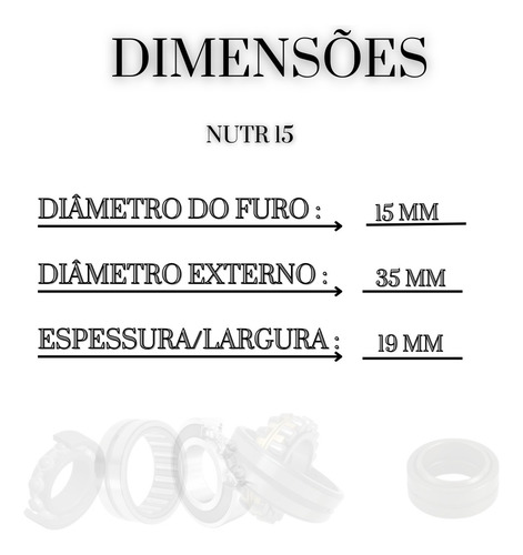 Nutr 15 - Rolamento De Suporte / Rolos De Agulha 15x35x19