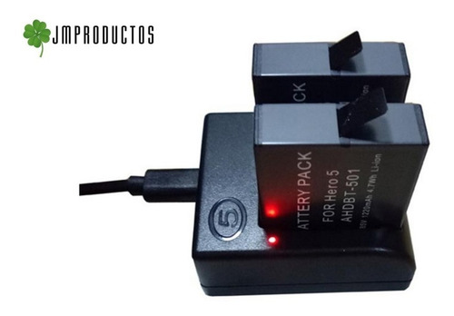 Cargador Bateria Gopro Hero 5 / 6 / 7 Doble + Envio