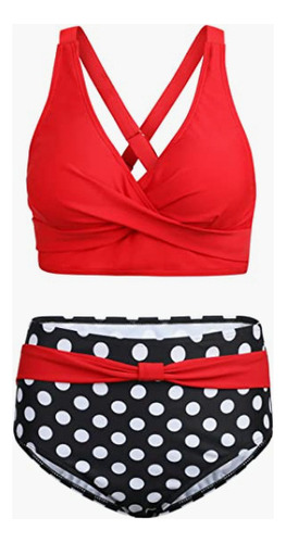 Bikini De Cintura Alta Estampado Bikini Partido