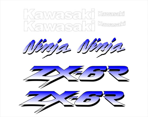 Kit Adesivos Compativeis Kawasaki Ninja Zx-6r 2000 Vermelha