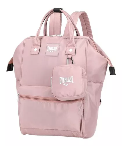 MOCHILA BOCA DE PEZ EVERLAST CON MONEDERO ROSA