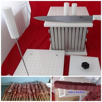 Máquina Profissional P100 Espetinhos 50 A 80gr +todos Itens
