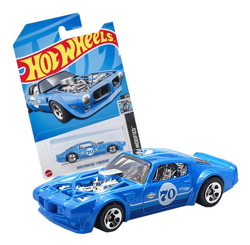 Carrinho Hotwheels 1970 Pontiac Firebird Azul Hw Modified