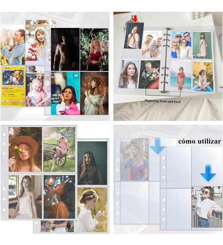 50 Hojas Protectoras Para Photocards Postcards Carpeta A5