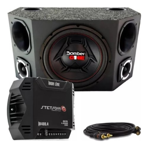 Caja Trio Bomber One 12 Pulgadas Sonido Automotivo Completa