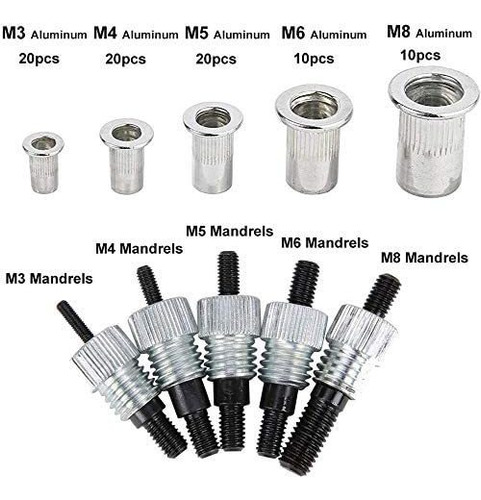 Kit De Herramientas De Inserción De Tuercas De Remache Rosca