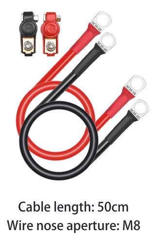 Cables De Batería Genéricos De Cobre Resistentes 50cm M8