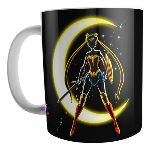 Taza Sailor Moon Manga Usagi Minako Senshi Ceram Anime Mod01