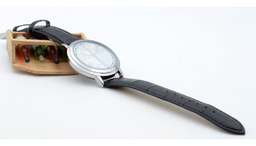 Excelente Reloj Led Touch-luz Caratula Árbol Hombre O Mujer Correa Negro 2/piel