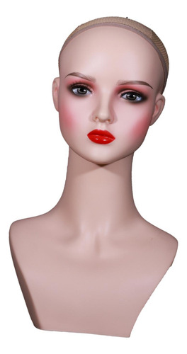 Cabezal De Maquillaje Mannequin Pvc Head Estable Stand Head