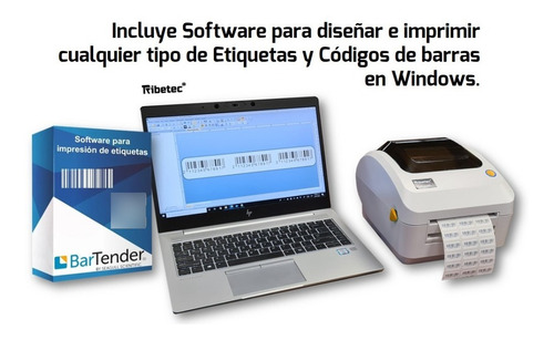 Kit Impresora Etiquetas Térmica Códigos Mercado Full C/fact.