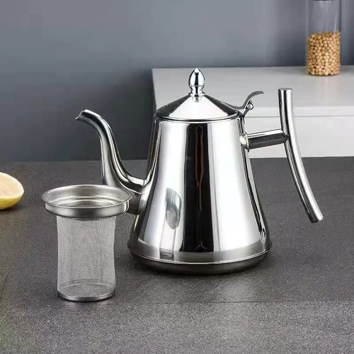 Tetera Con Infusor Acero Inoxidable Hervidor De Agua 1 Litro Color Color Al Azar