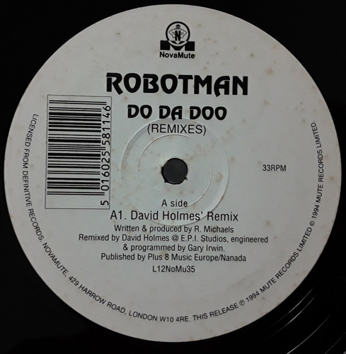 Robotman - Do Da Doo Vinil Classic Techno