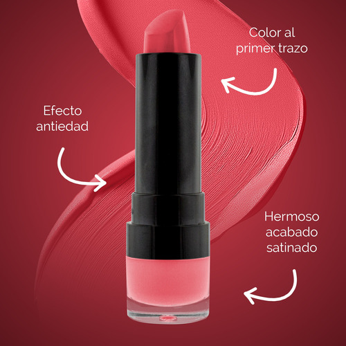 Labial Satinado Ivy Con Colageno Y Vitamina E Ginger Kisser