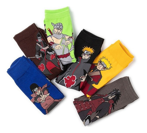 Calcetines De Dibujos Animados Naruto Superhero 6 Pares