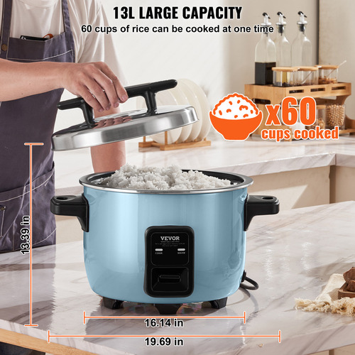 Vevor Olla Arrocera Electrica Comercial 60 Tazas 13l