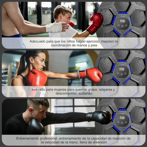 Maquina Boxeo Musical Mejorada 2 Pares Guantes Entrenamiento