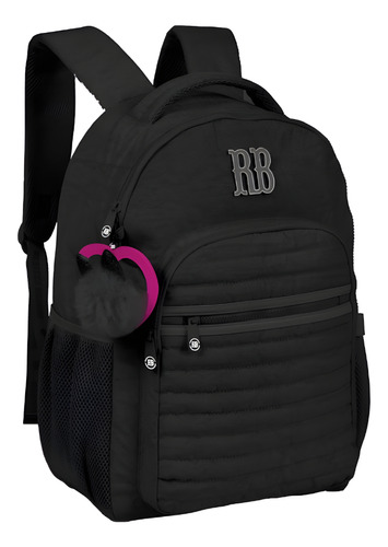 Mochila De Costas Premium Escolar Rebecca Bonbon Cor Preto