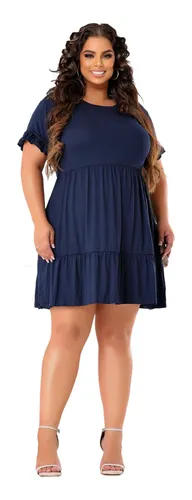 Vestido Soltinho Plus Size De Amarrar Estampado Floral - Summer