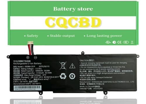 Batería P/ Chuwi Freebook Cqcbd 5059b4-2s1p 5059b4 