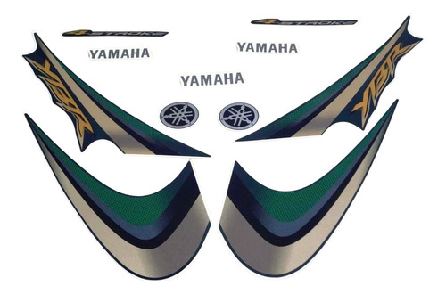 Kit Adesivos Yamaha Ybr 125 2007 Verde Perolizado 10030