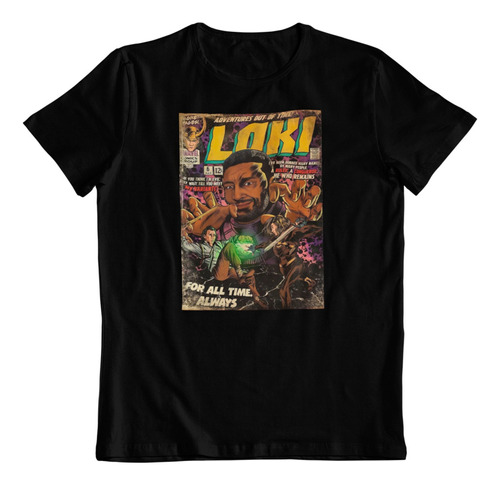 Polera Algodon Estampada Dtf Loki Marvel Comics Avengers Art