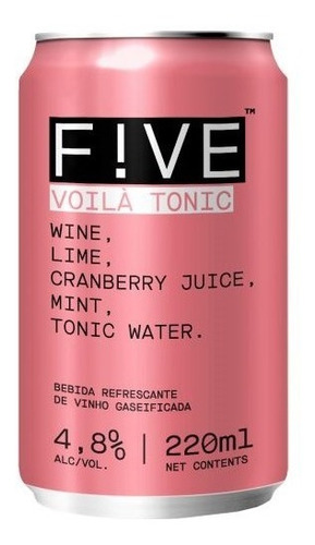 Bebida Mista Voilà Tonic Five Drinks 220ml