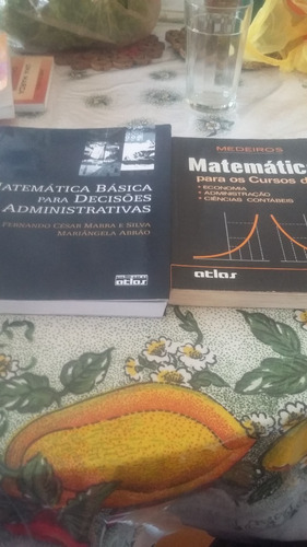 2 Livros Matemática Para Economia, Adm.. E Ciên. Contábeis