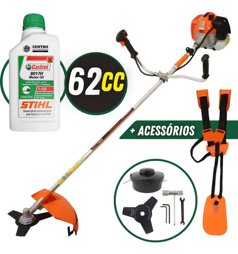Roçadeira Com Óleo Stihl À Gasolina Alta Rotação 3hp 62cc