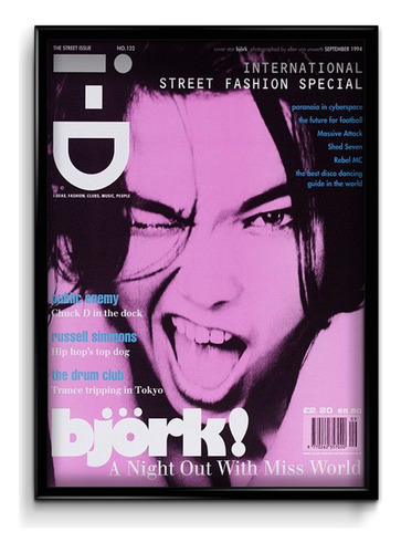 Cuadro Bjork Magazine 35x50 (marco+lámina+vidrio)