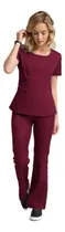 Comprar Uniforme Quirúrgico Acampanado Mujer Stretch Anti Fluidos Vino Xl