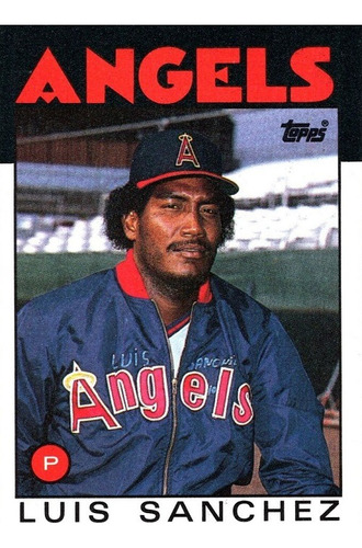 Mlb Luis Sánchez / Angelinos De California - Topps 1986