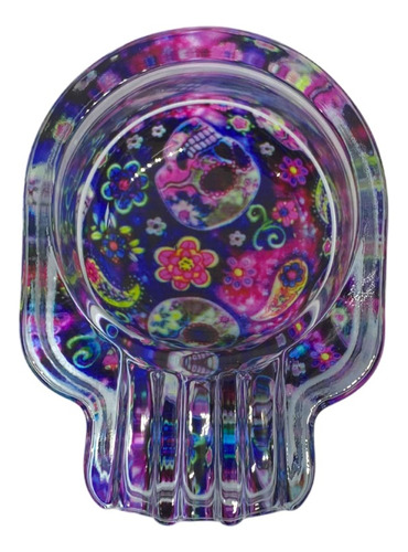 Cenicero De Pyrex Con Forma De Calavera