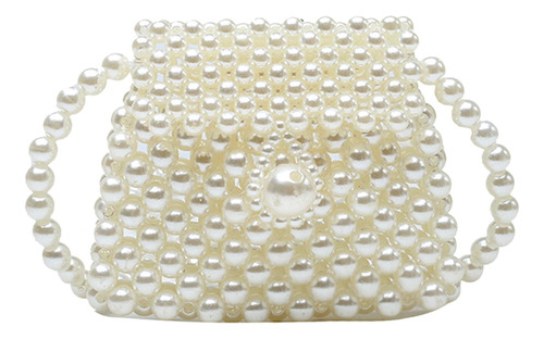 Minibandolera De Perlas De Moda Para Mujer, Lápiz Labial Cas