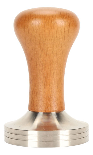 Coffee Tamper, Mango De Madera Maciza Y Acero Inoxidable