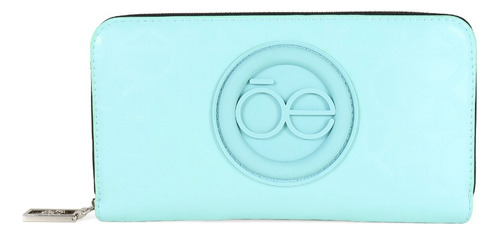 Cartera Para Mujer 7bini2208 Cierre Metálico Monograma Cloe Color Verde claro Diseño de la tela Liso