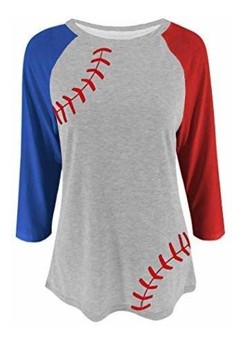 Imagen 3 de 3 de Bolas De Béisbol De Acción 3/4 Camisas De Manga Para Tbyyq