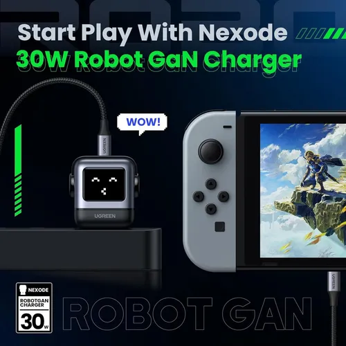 Cargador Ugreen Robot Negro 30w 1 Usb-c (15550)