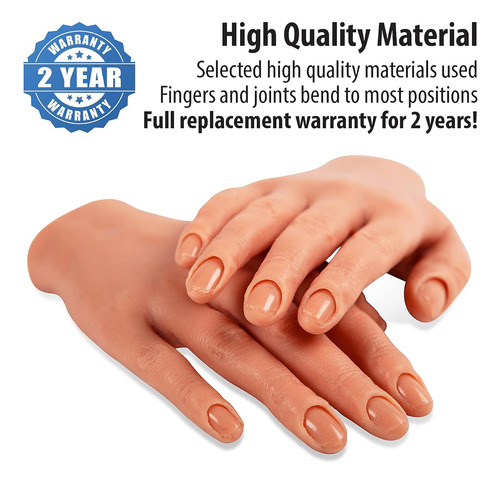 Mano De Práctica Profesional De Silicona Para Uñas Acríli...