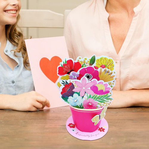 2025 4 Tarjeta Bouquet, Del Día De La Madre, Decoración A